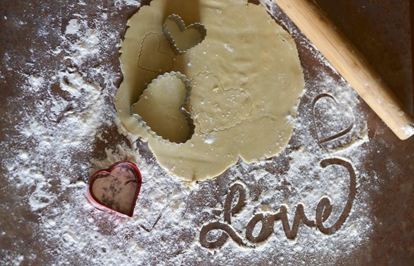Roll dough onto a floured surface and cut out desired shapes.
